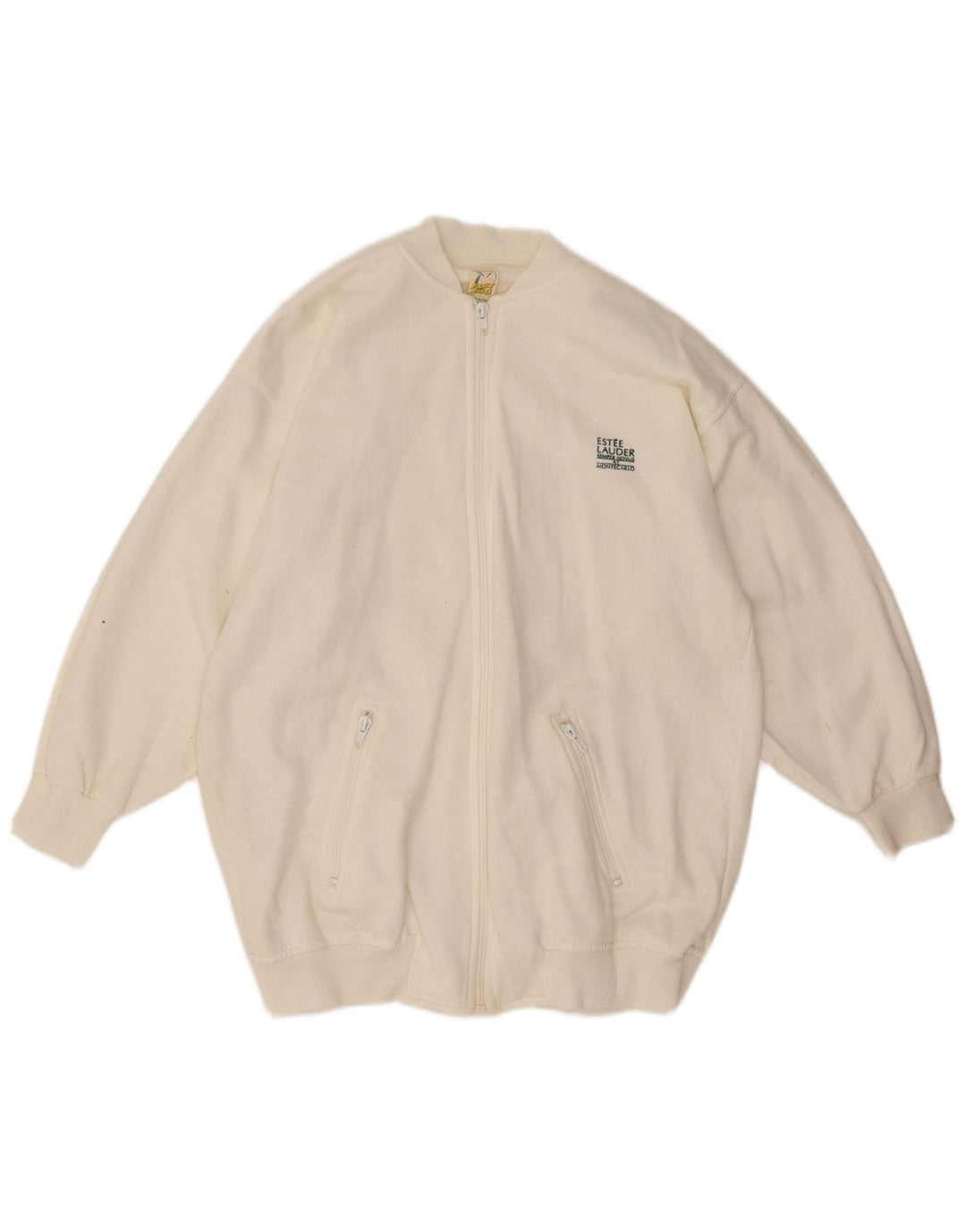 Jaqueta masculina vintage de algodão branco médio