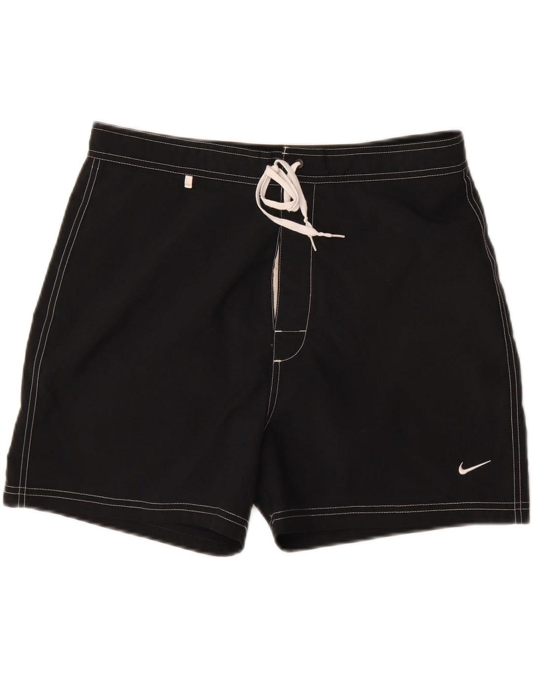 Shorts de natação masculino Nike médio preto colorblock poliéster