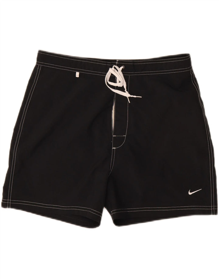 Shorts de natação masculino Nike médio preto colorblock poliéster