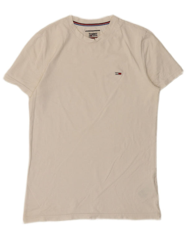 Camiseta masculina Tommy Hilfiger top pequeno algodão branco