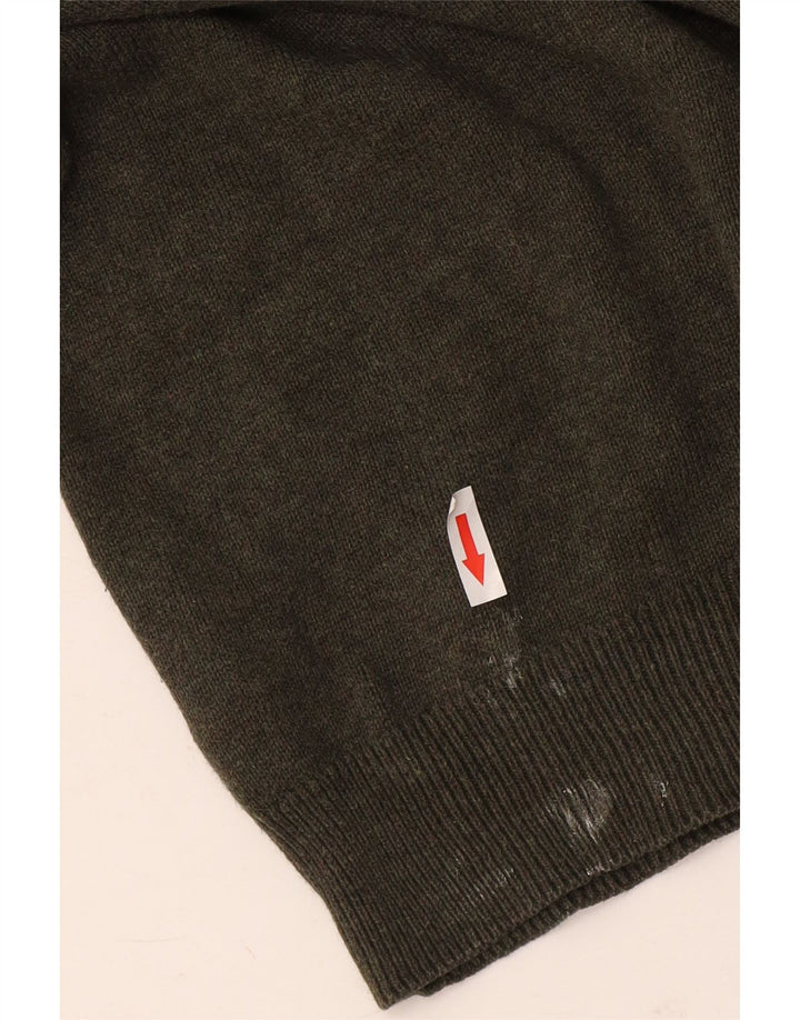 Suéter masculino Marks & Spencer com gola redonda 2XL algodão cáqui