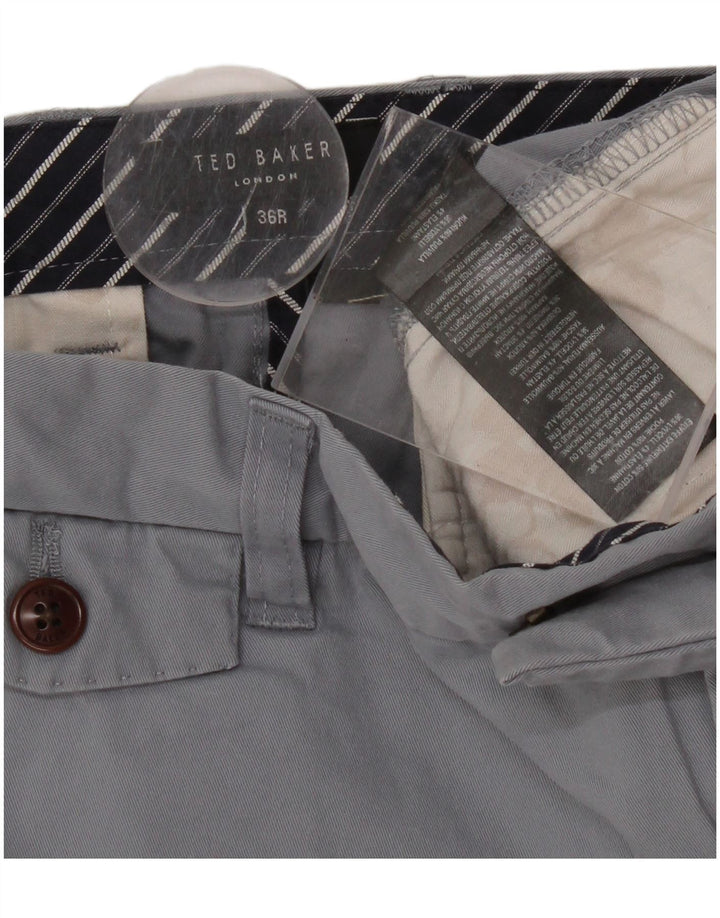 TED BAKER Mens Chino Shorts W36 Grande Algodão Cinza