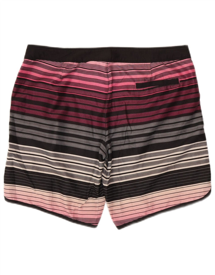 HURLEY Calção de banho masculino médio poliéster listrado multicolorido