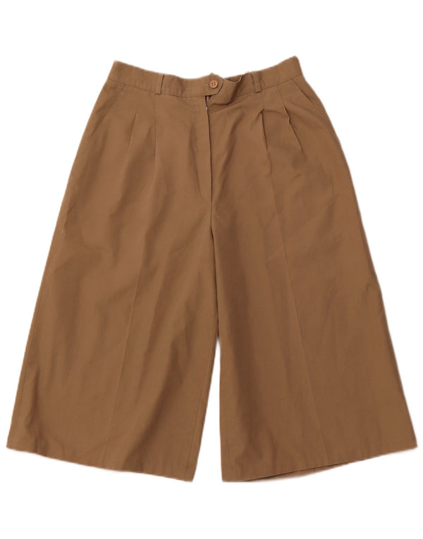 VINTAGE Womens High Waist Bermuda Shorts IT 38 XS W26 Brown Polyester