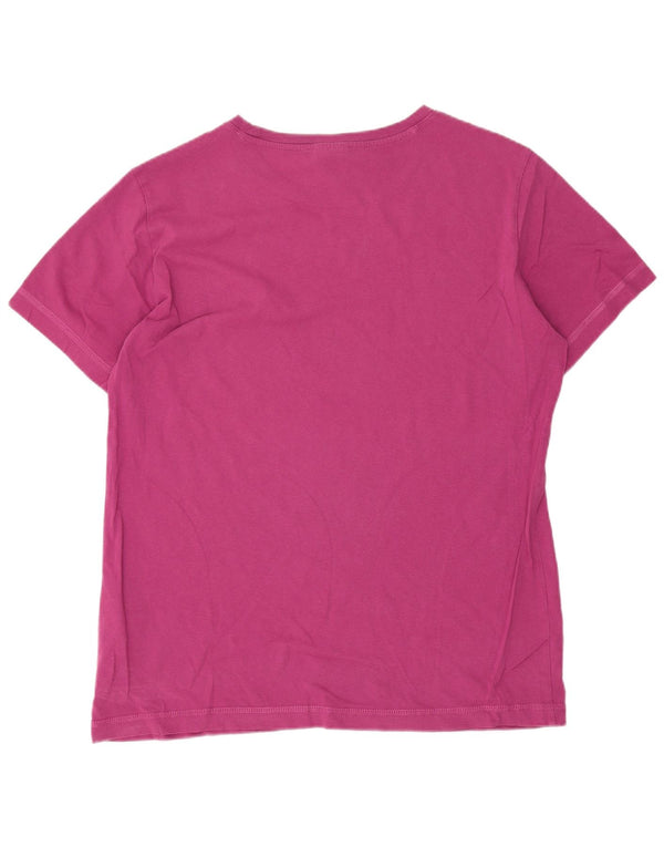 Camiseta feminina estampada Champion UK 18 XL algodão roxo