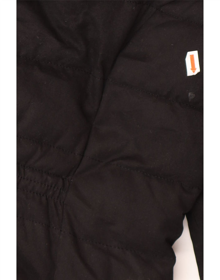 Jaqueta Duffle com capuz acolchoada feminina Superdry UK 12 poliéster preto médio