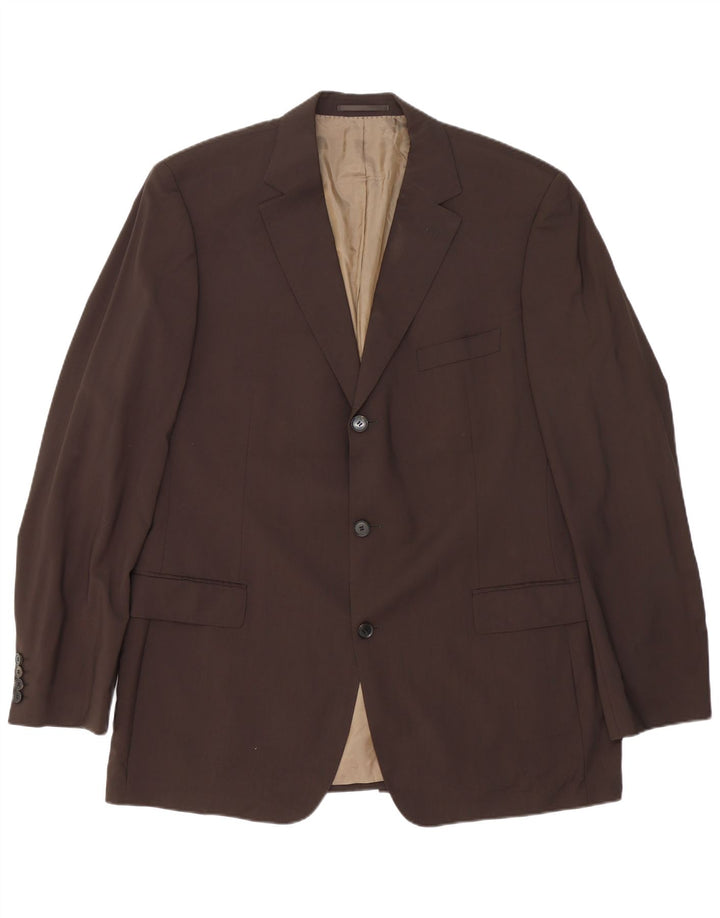 Jaqueta Blazer Masculina Cerruti 1881 com 3 Botões IT 51 Grande Lã Virgem Marrom