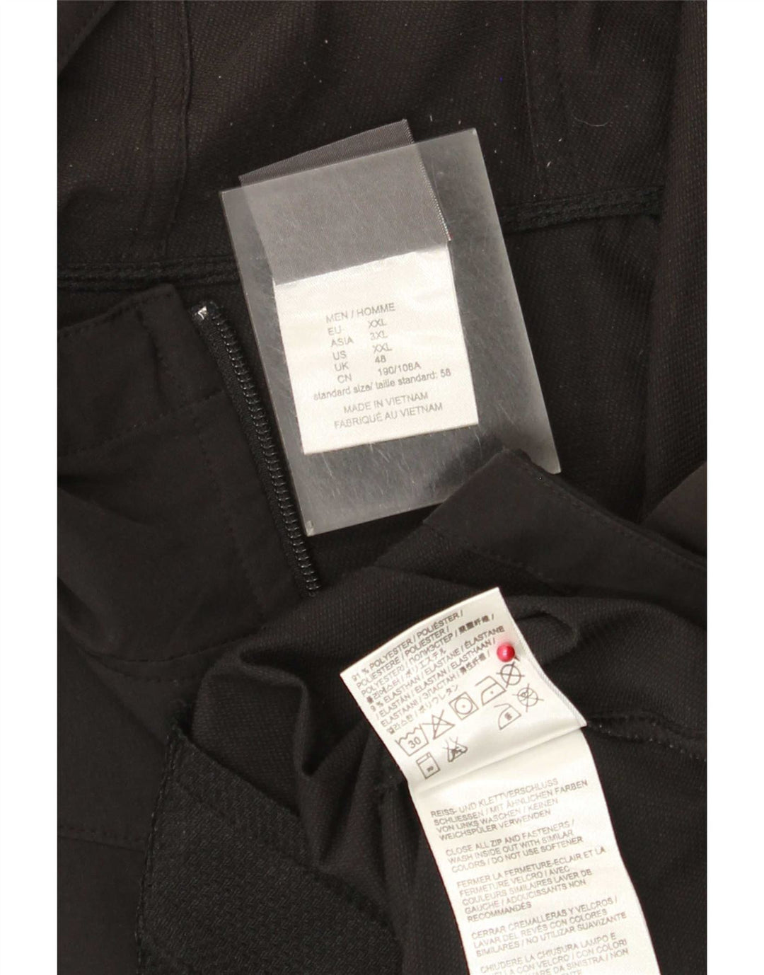 Jaqueta masculina com capuz Jack Wolfskin UK 48 2XL poliéster preto