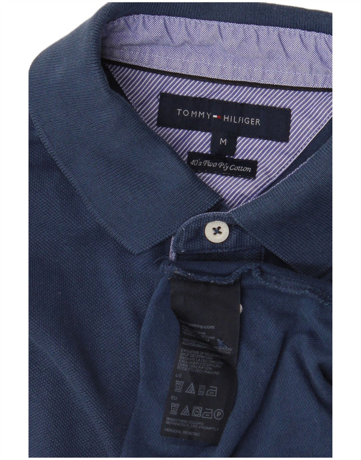 Camisa polo masculina TOMMY HILFIGER médio algodão azul marinho