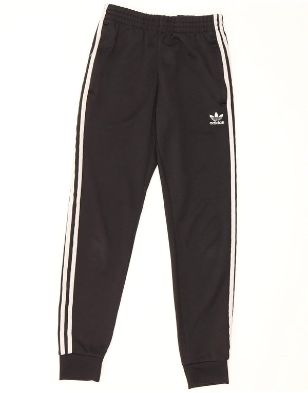 Adidas Womens Tracksuit Calças Joggers UK 6 XS Poliéster Preto