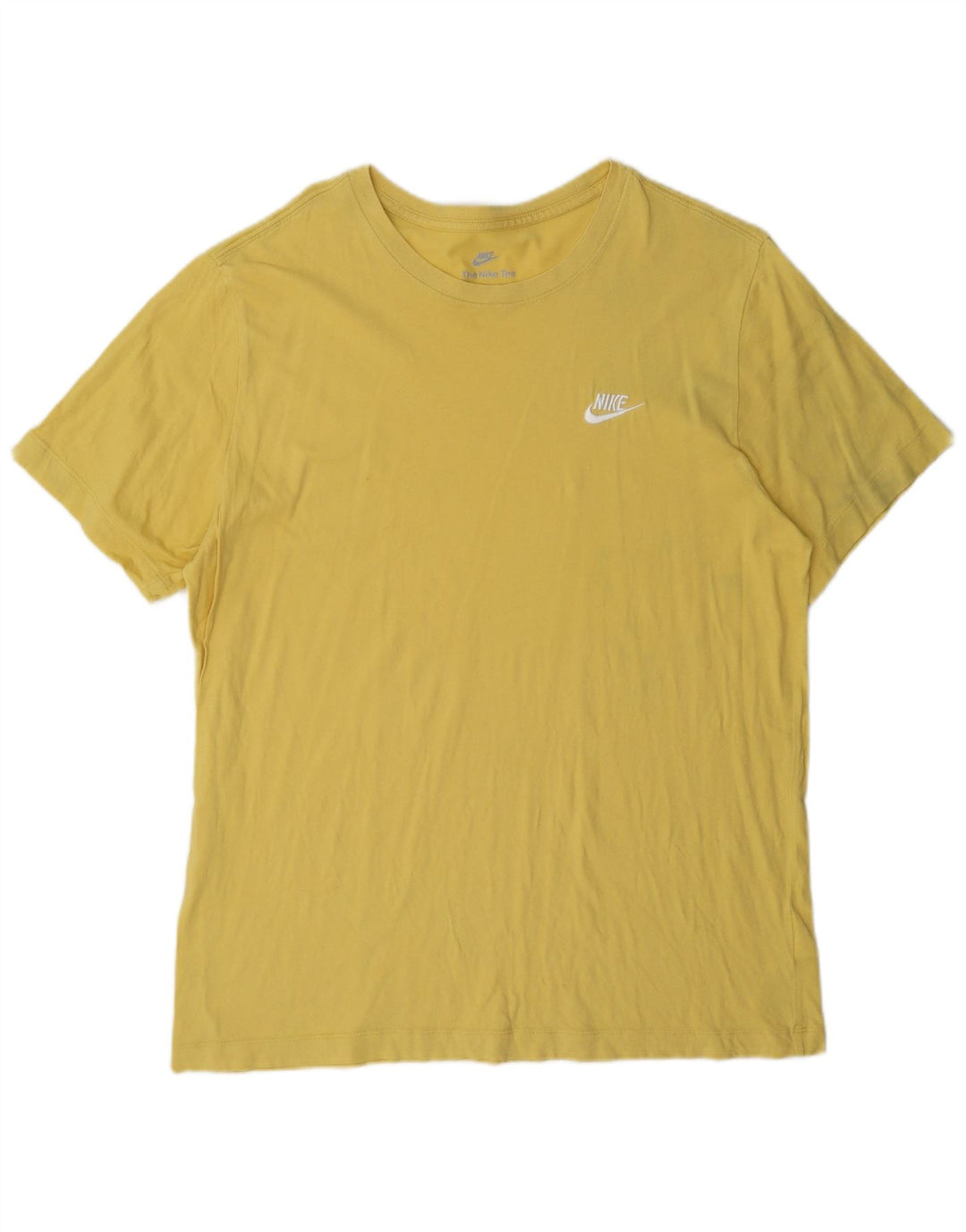 Camiseta masculina Nike grande algodão amarelo