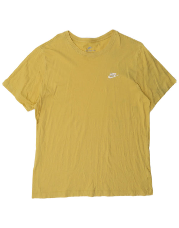 Camiseta masculina Nike grande algodão amarelo