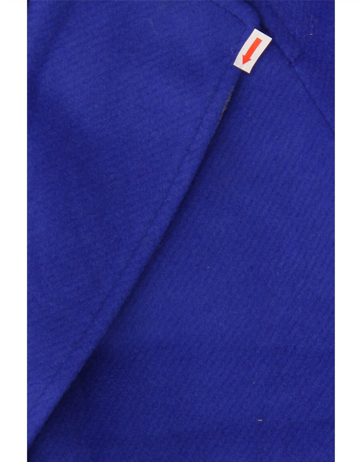 Sobretudo feminino Marks & Spencer grande tamanho UK 10 poliéster azul pequeno