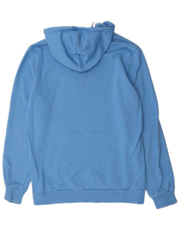 Puma masculino gráfico moletom com capuz pequeno algodão azul
