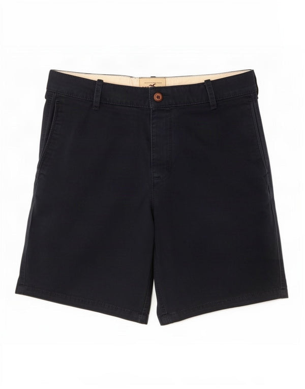Hollister Mens Chino Shorts W33 Médio Algodão Azul Marinho