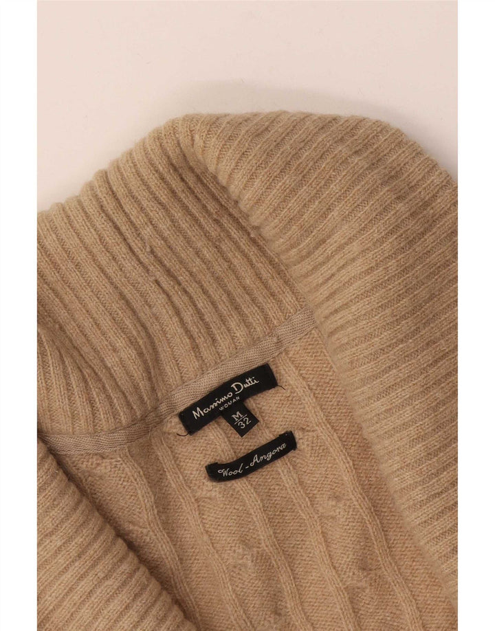 Suéter cardigã feminino Massimo Dutti Reino Unido 12 lã marrom médio
