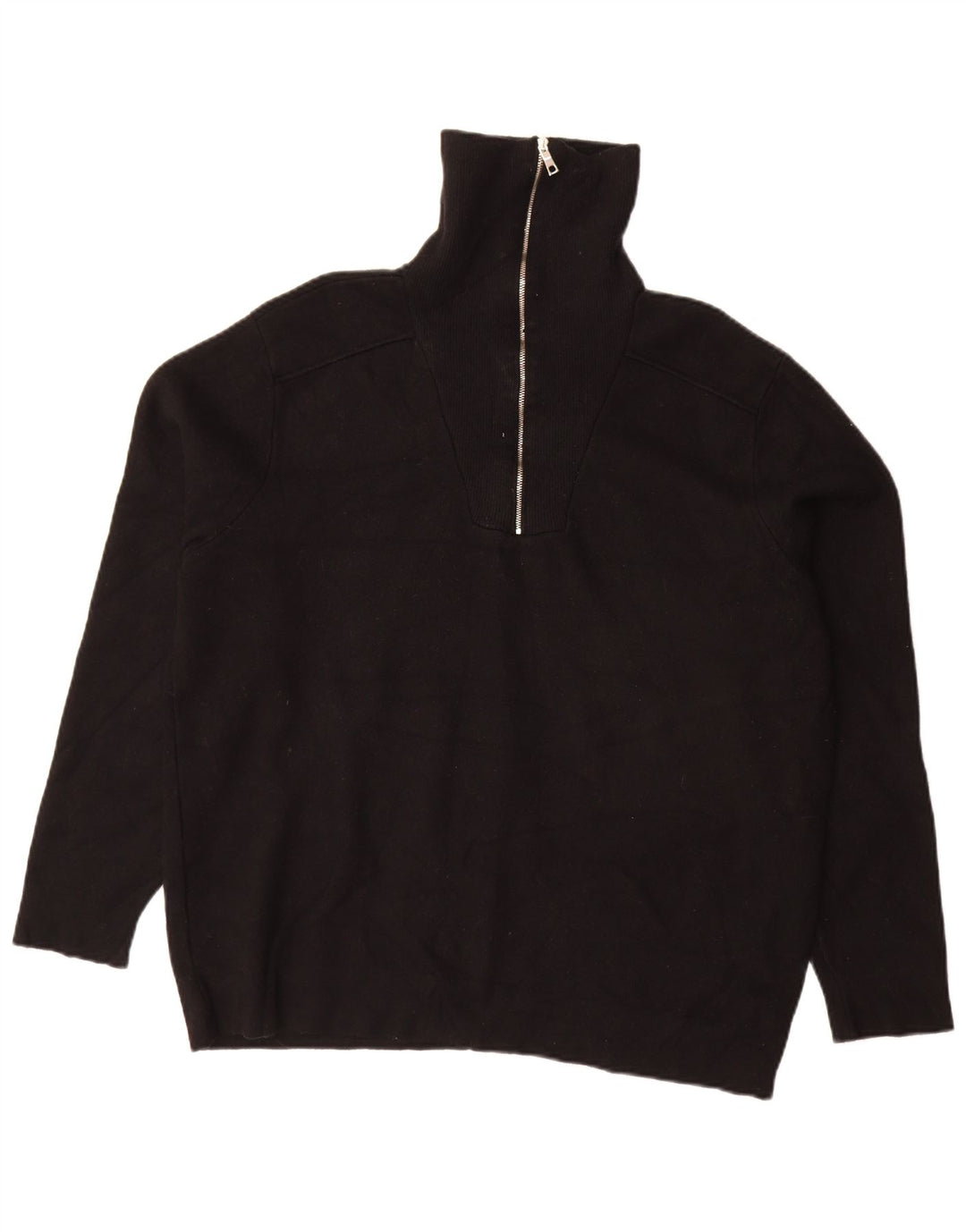 Suéter masculino Zara com zíper e gola XL preto viscose