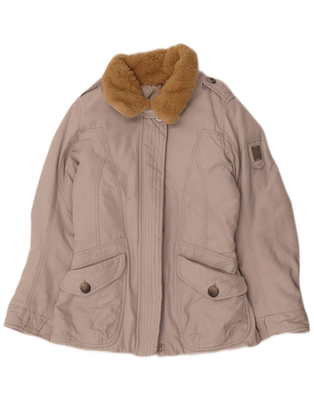 Jaqueta acolchoada feminina Think Pink UK 12 polipropileno cinza médio