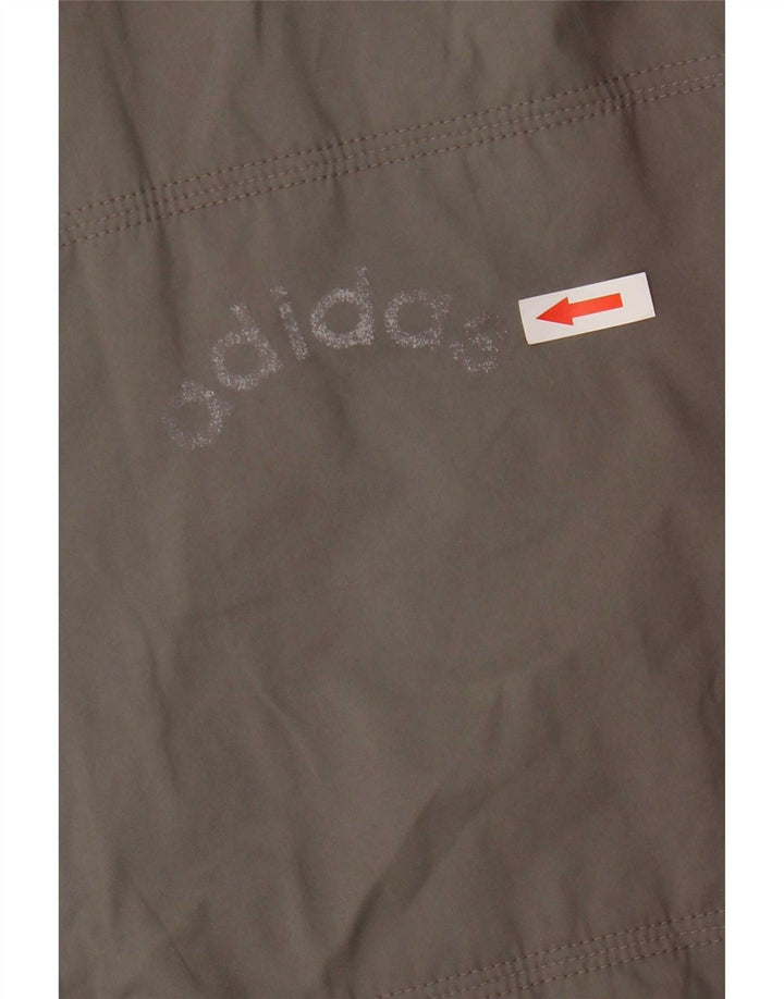 Jaqueta acolchoada masculina Adidas UK 40 grande cinza colorblock poliéster