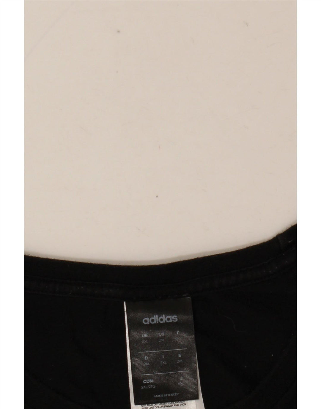 ADIDAS Mens Graphic T-Shirt Top 2XL Algodão Preto