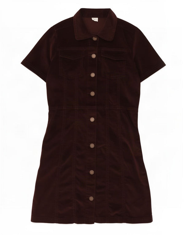 Próximo Vestido camisa de veludo para meninas de 10 a 11 anos algodão vinho