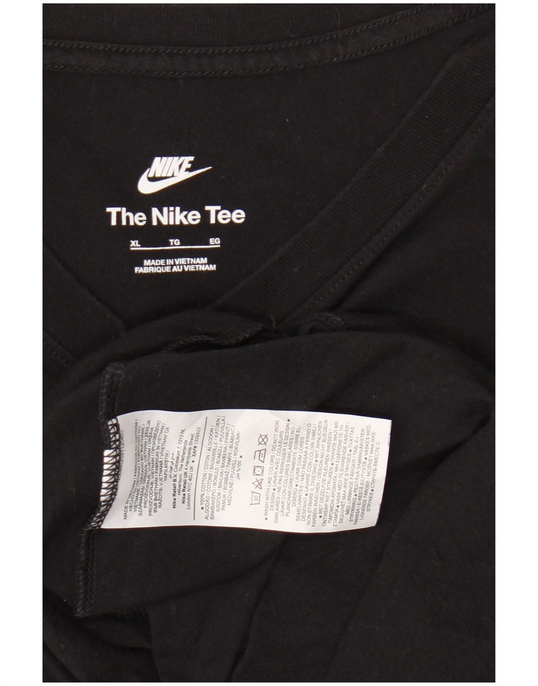 Camiseta masculina NIKE Top XL algodão preto