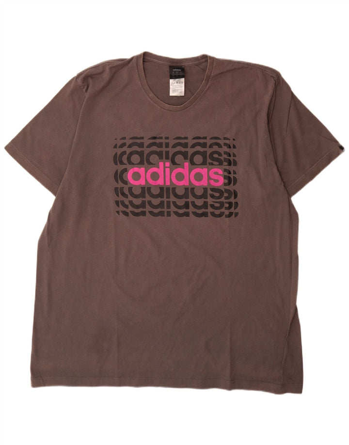 Adidas Camiseta Masculina Graphic Top 2XL Algodão Cinza