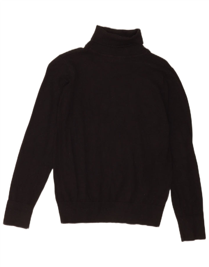 Suéter feminino Oasis com gola redonda e viscose preta pequena Reino Unido 10