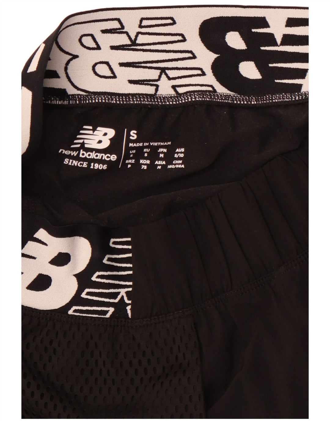 Shorts esportivos femininos NEW BALANCE UK 10 pequenos pretos