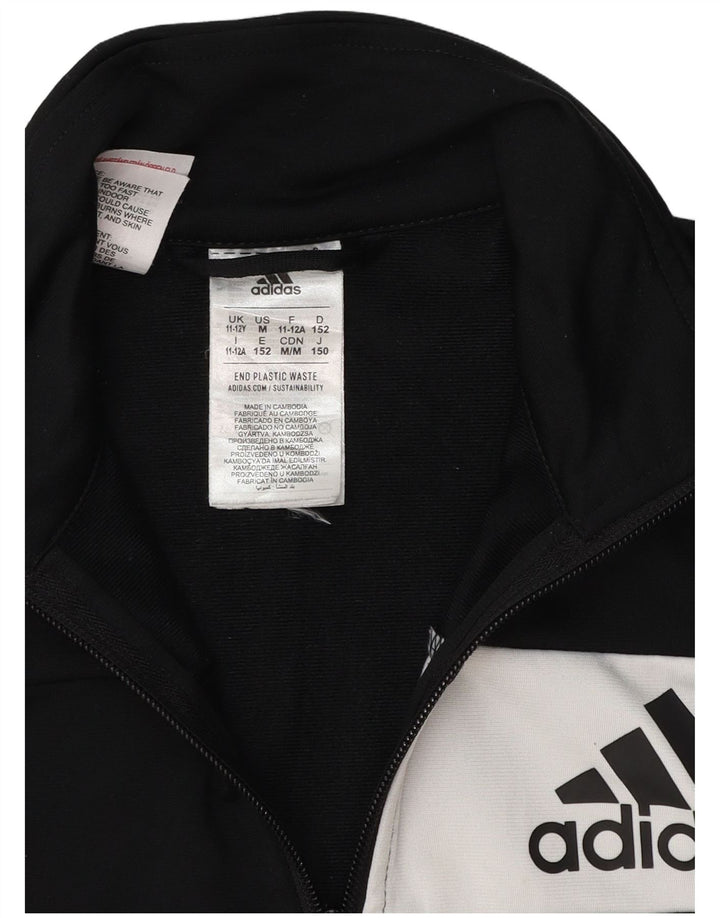 Jaqueta Adidas Meninos Treino Top 11-12 Anos Preto Colorblock Poliéster