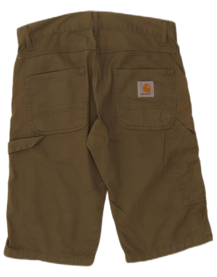 Carhartt Mens Cargo Bermuda Shorts W28 Pequeno Algodão Cáqui