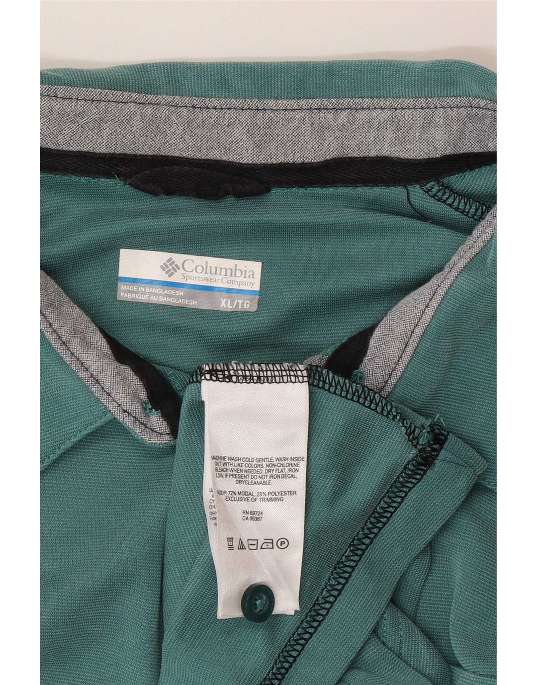 Camisa polo masculina Columbia XL verde modal