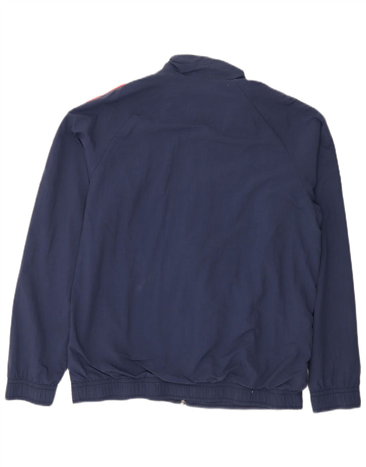 Reebok Mens Tracksuit Top Jacket Grande Azul Marinho Colourblock Nylon