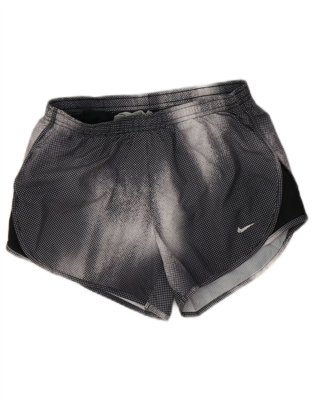 Shorts esportivos femininos Nike Dri Fit UK 4 XS preto geométrico poliéster