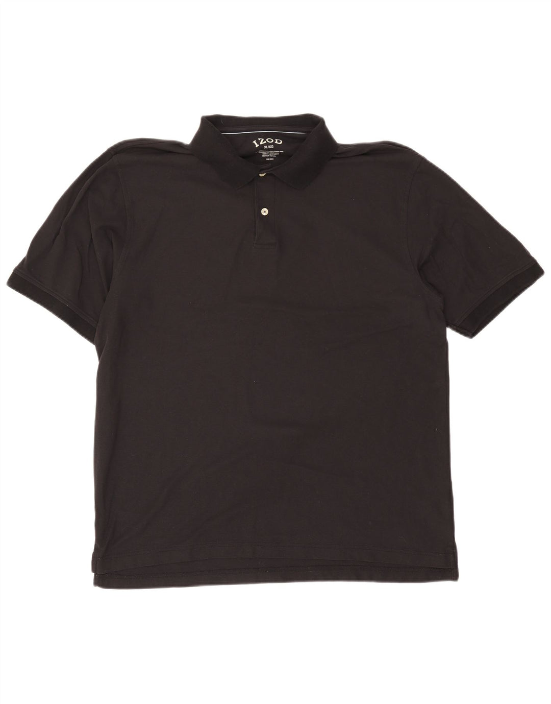 Camisa polo masculina Izod XL algodão preto