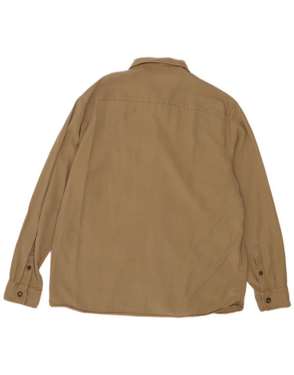 Camisa masculina Ted Baker tamanho 4 grande bege Lyocell