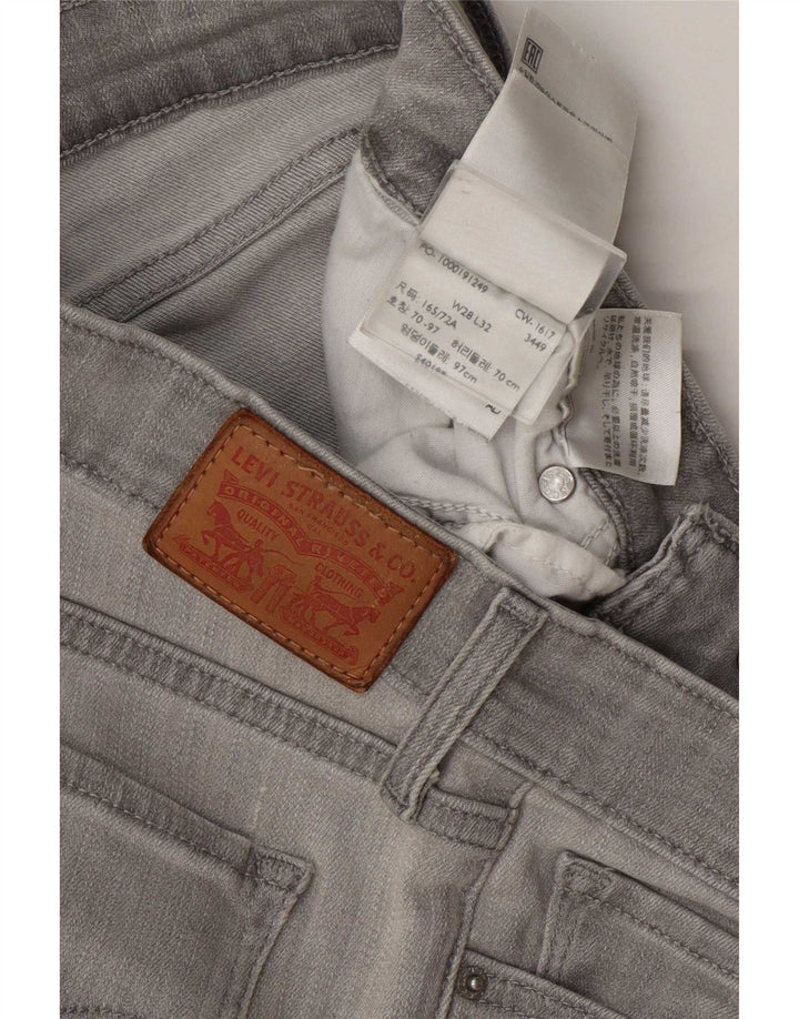 Calça jeans feminina Levi's 711 skinny W28 L32 cinza