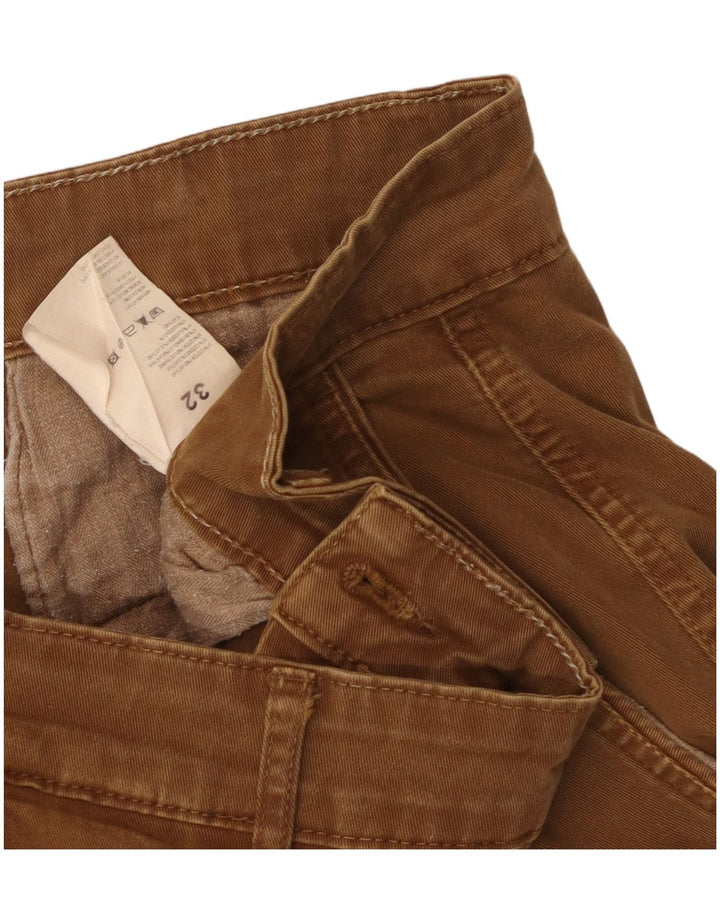 Calça cargo slim masculina Lyle & Scott W32 L33 algodão marrom
