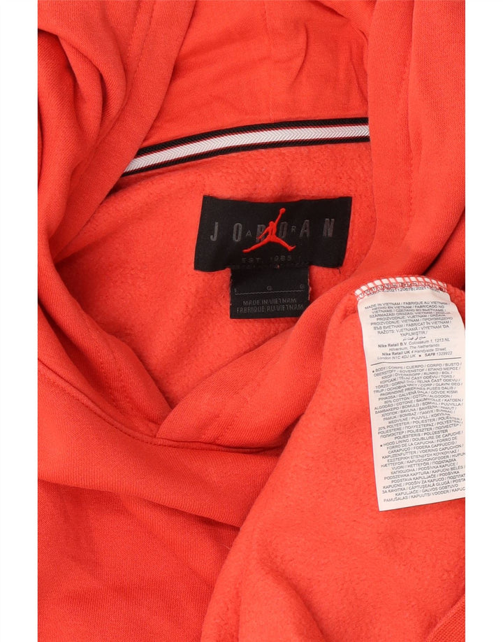 Jordan Mens Hoodie Jumper Grande Algodão Vermelho