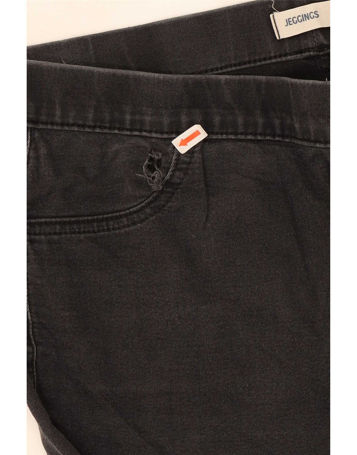 Calça jeans feminina Marks & Spencer UK 14 médio W30 L29 algodão preto