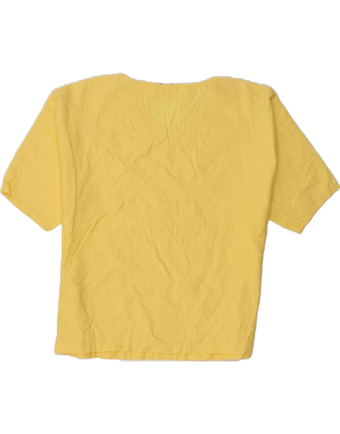 VINTAGE Womens Blouse Top EU 42 Large Yellow Vintage Vintage and Second-Hand Vintage from Messina Hembry 