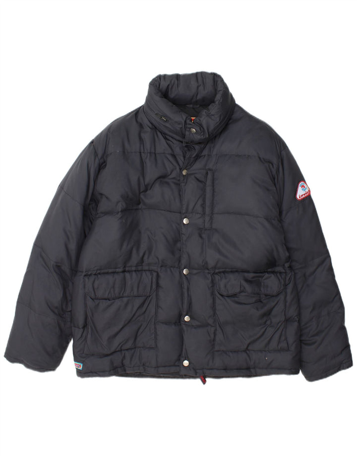 Jaqueta feminina acolchoada com capuz Invicta UK 14 grande azul marinho poliamida