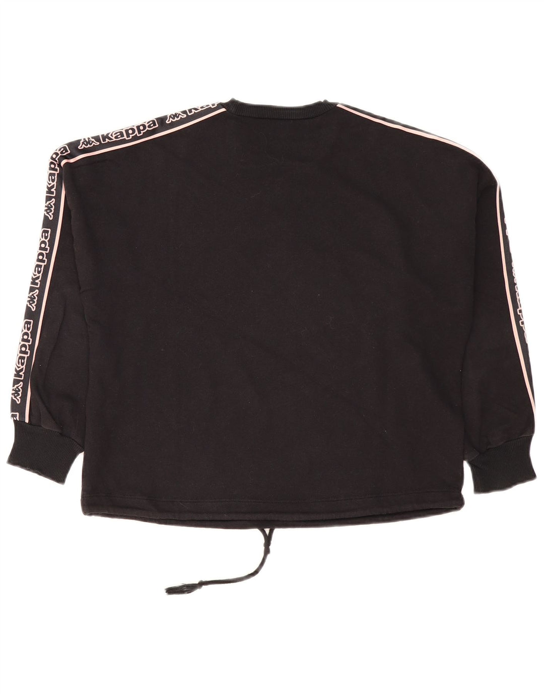 Kappa feminino Tezenis gráfico moletom jumper UK 12 médio preto