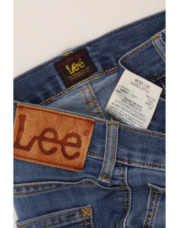 Lee Mens Daren Zip Fly Straight Jeans W32 L30 Azul Algodão