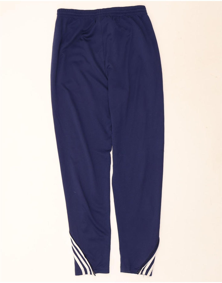 Calças de treino masculinas Adidas UK 40/42 poliéster azul marinho médio