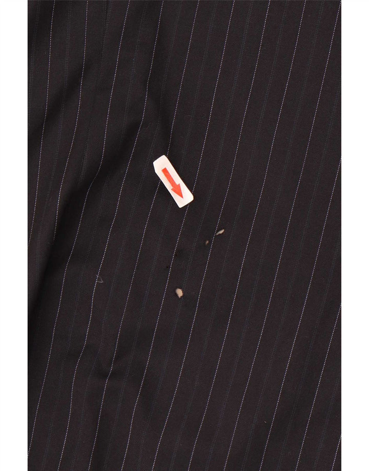 Jaqueta blazer masculina de 3 botões Marks & Spencer Reino Unido 40 médio listrado azul marinho