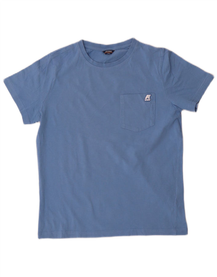 Camiseta feminina K-Way UK 10 pequena azul