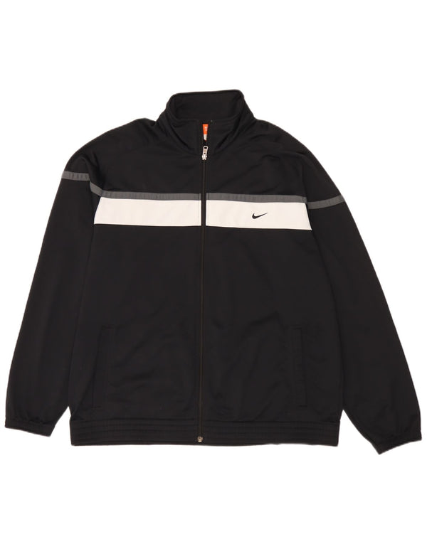 Nike Mens Tracksuit Top Jacket UK 46/48 XL Preto Colourblock Poliéster