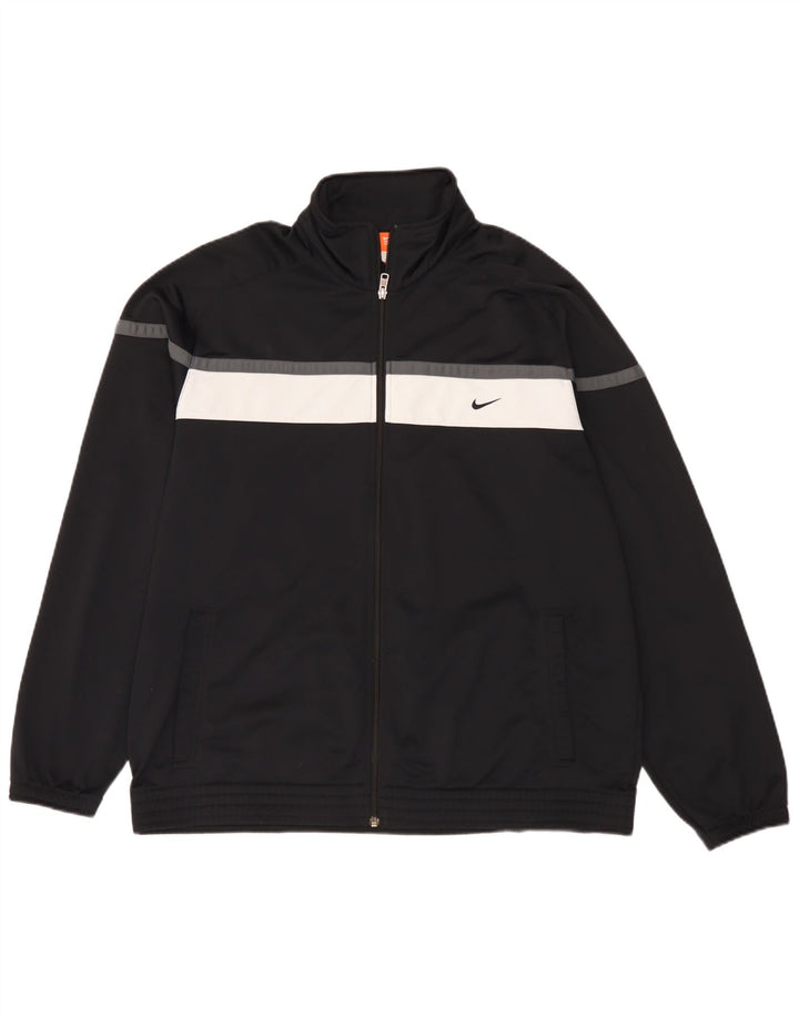 Nike Mens Tracksuit Top Jacket UK 46/48 XL Preto Colourblock Poliéster