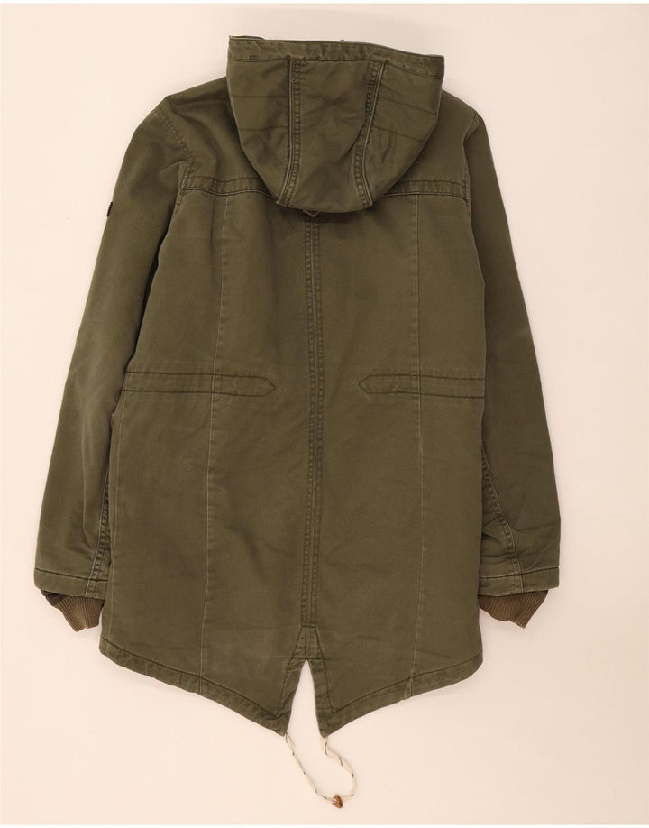 Jaqueta Parka Masculina Tommy Hilfiger com Capuz UK 36 Pequena Caqui